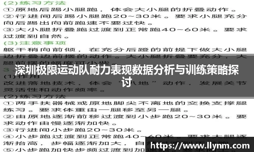 深圳极限运动队耐力表现数据分析与训练策略探讨